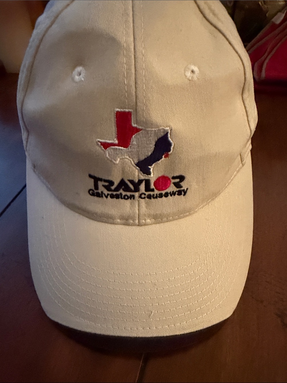 Taylor Beige Cap with Red, Blue and Gray Texas Patch